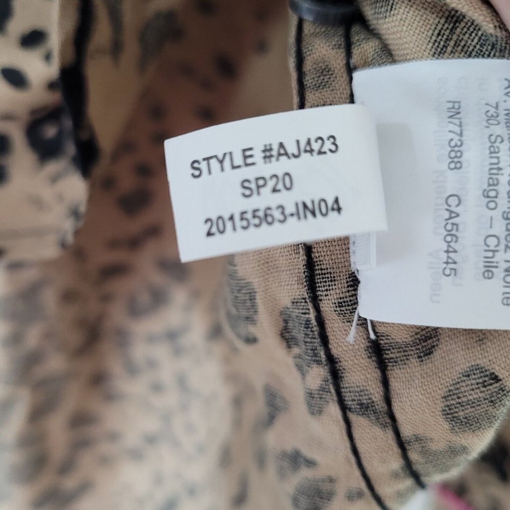J Crew Shirt Womens Size‎ XS Leopard Print Linen Button-Up Style AJ423 Spring 20 - Picture 10 of 11
